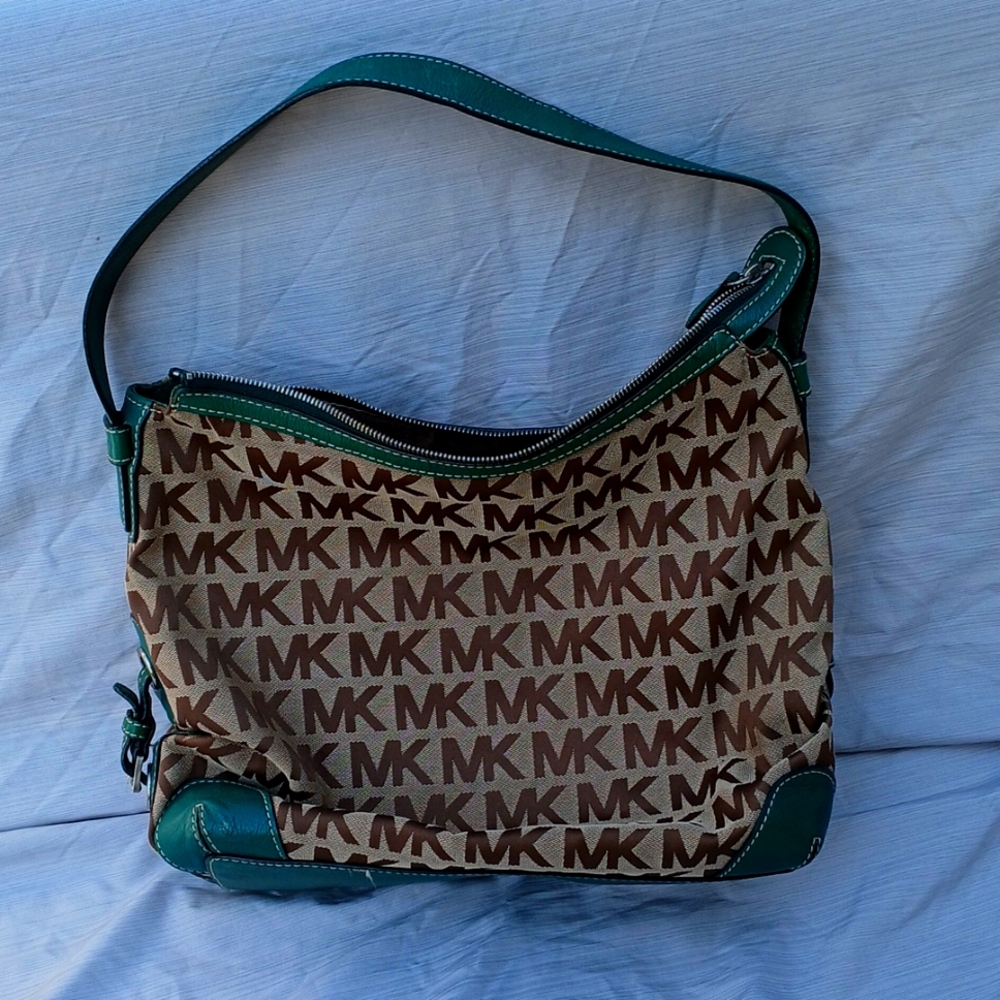 Michael Kors signature with Kelly green trim